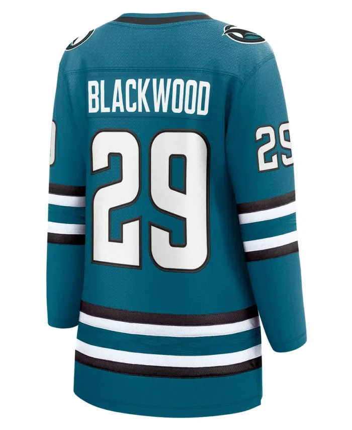 Mackenzie Blackwood San Jose Sharks Fanatics Women Home Breakaway Player Jersey - Teal