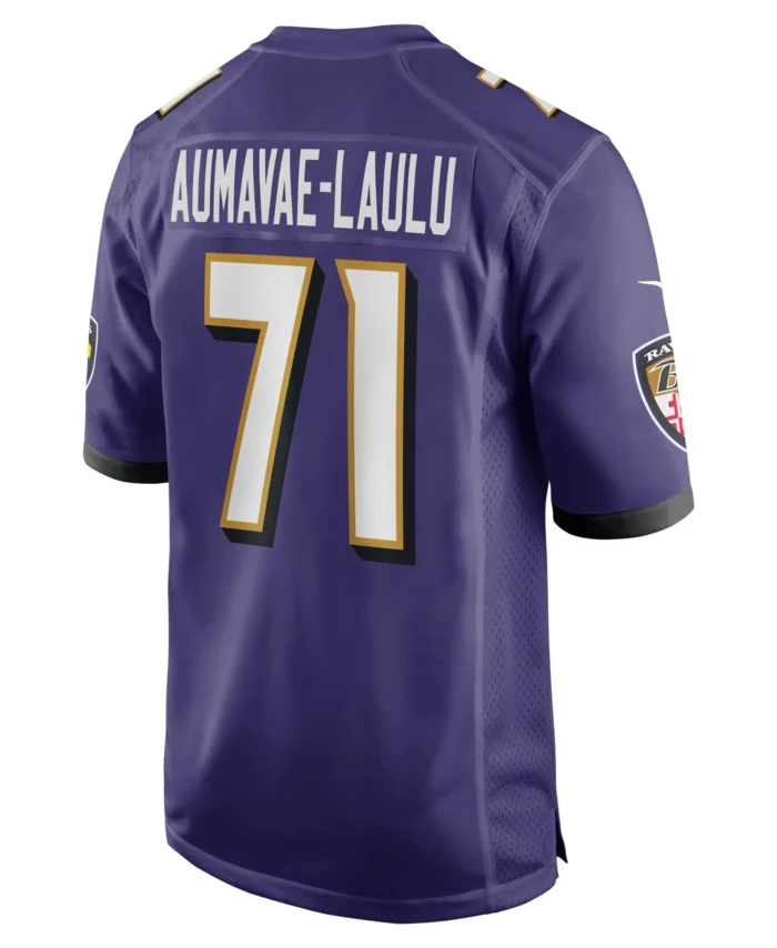 Malaesala Aumavae-Laulu Baltimore Ravens Team Game Jersey -  Purple