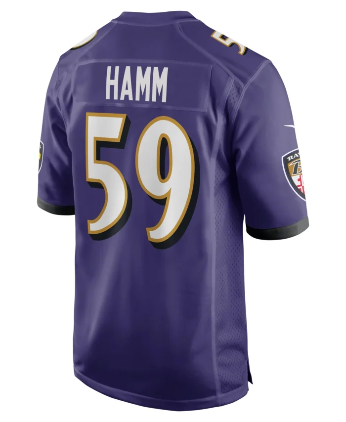 Malik Hamm Baltimore Ravens Team Game Jersey -  Purple