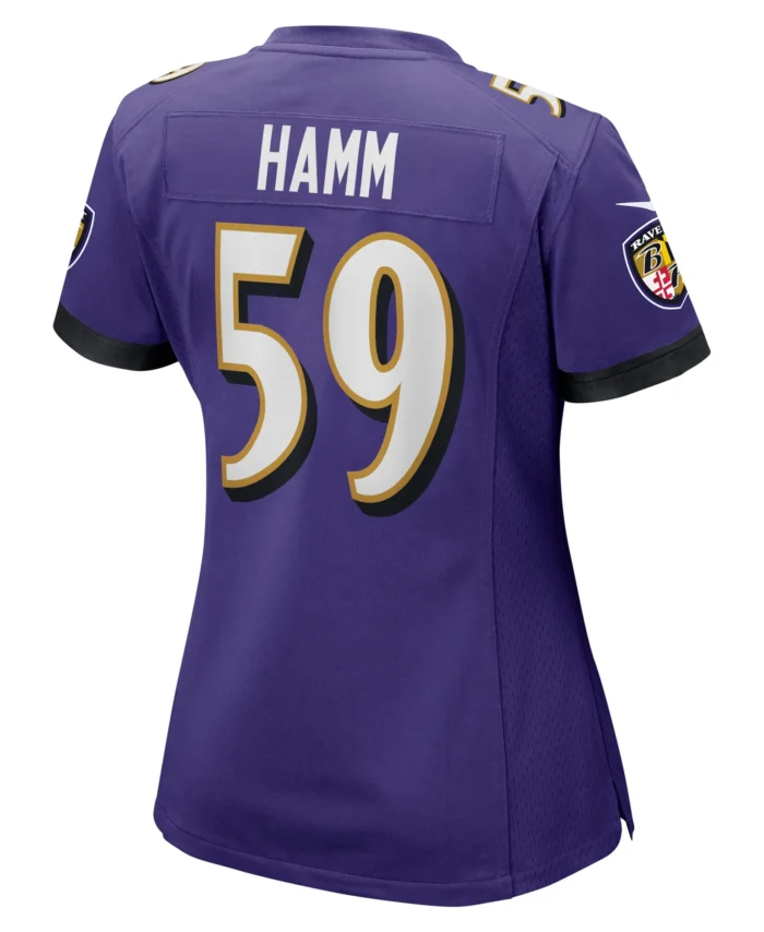 Malik Hamm Baltimore Ravens Women's  Game Jersey -  Purple