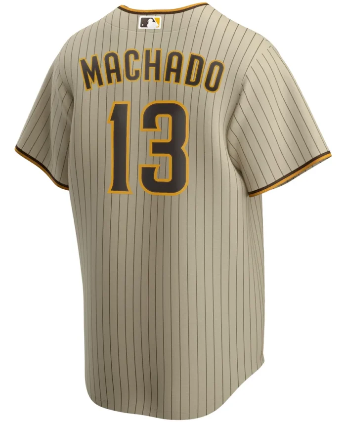 Manny Machado San Diego Padres Alternate Replica Player Jersey- Tan