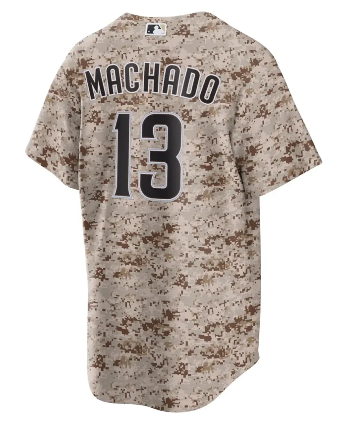 Manny Machado San Diego Padres USMC Alternate Replica Player Jersey- Camo