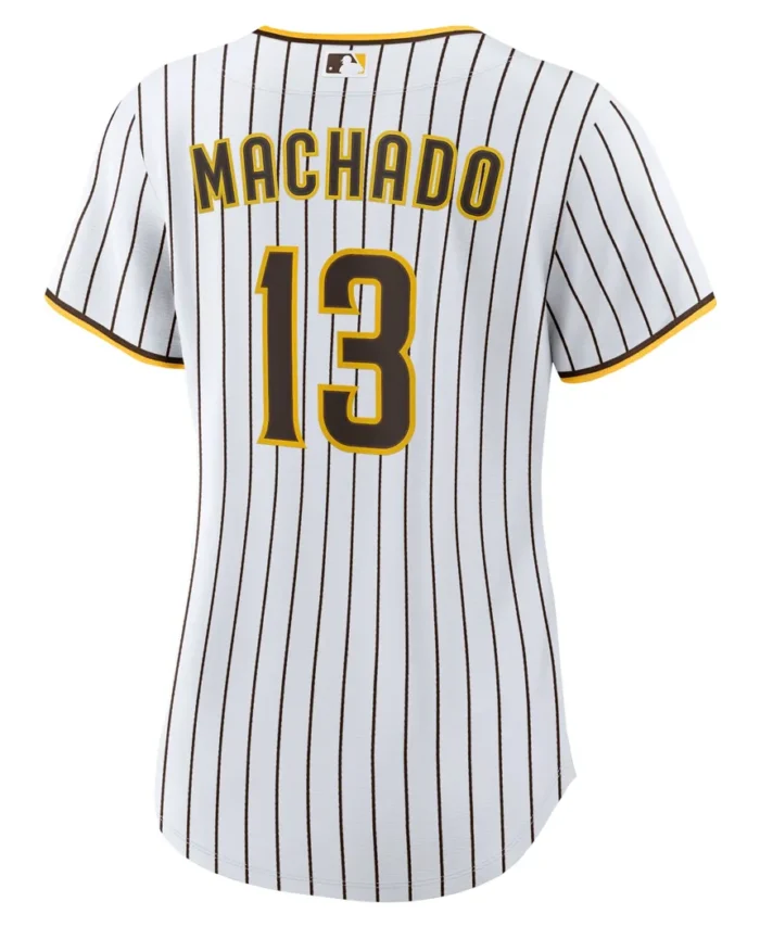 Manny Machado San Diego Padres Women Home Replica Player Jersey - White/Brown
