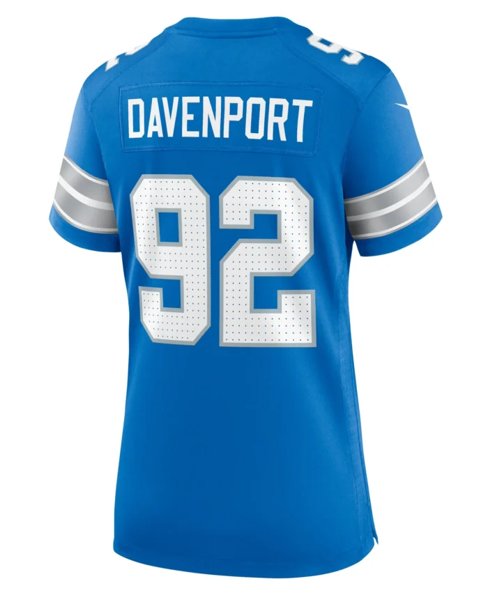 Marcus Davenport Detroit Lions Women's Team Game Jersey -  Blue