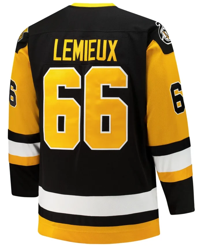 Mario Lemieux Pittsburgh Penguins Mitchell Ness Big Tall 1991/92 Blue Line 2.0 Jersey - Black