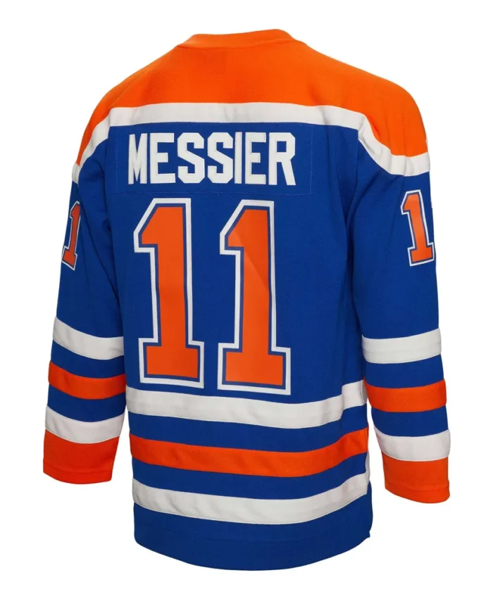 Mark Messier Edmonton Oilers Mitchell Ness Alternate Captain Patch 1986/87 Blue Line Player Jersey - Royal