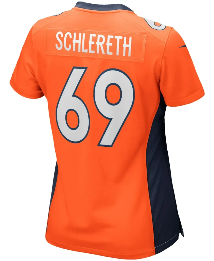 Mark Schlereth Denver Broncos Women's Game Retired Player Jersey - Orange