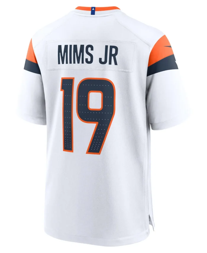Marvin Mims Jr Denver Broncos Game Jersey -  White