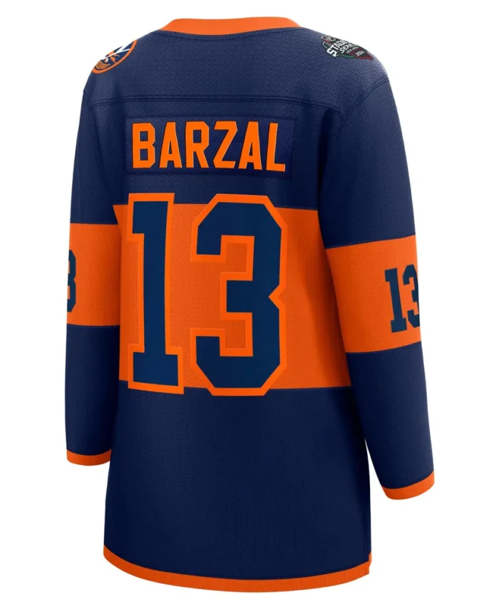 Mathew Barzal New York Islanders Fanatics Women 2024 NHL Stadium Series Breakaway Player Jersey?? Navy