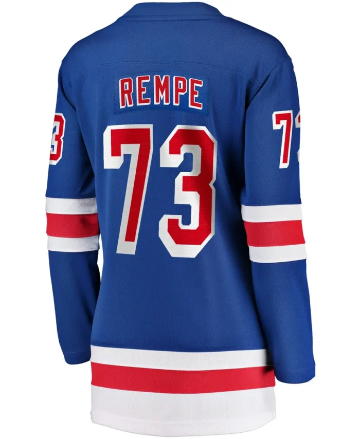 Matt Rempe New York Rangers Fanatics Women Home Breakaway Jersey - Blue