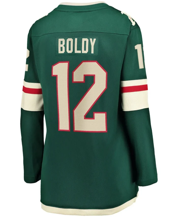 Matthew Boldy Minnesota Wild Fanatics Women Home Breakaway Player Jersey - Green
