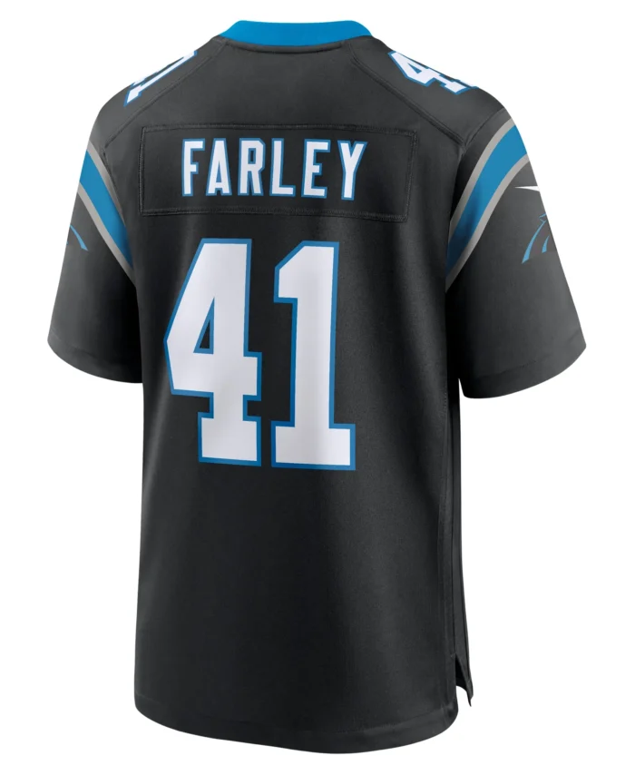 Matthias Farley Carolina Panthers  Game Jersey -  Black