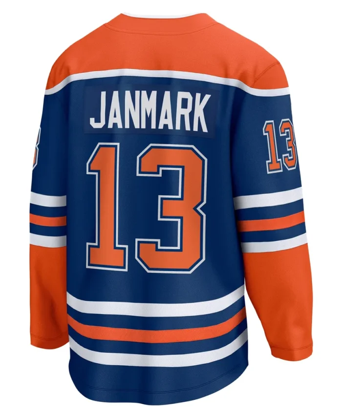 Mattias Janmark Edmonton Oilers Fanatics Home Breakaway Jersey - Royal