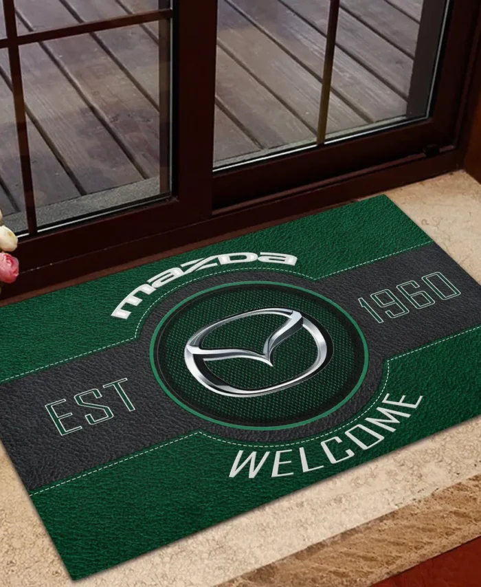 Sport Hatchback Doormat, All Over Print Doormat For Car Owners CAR169 - Green