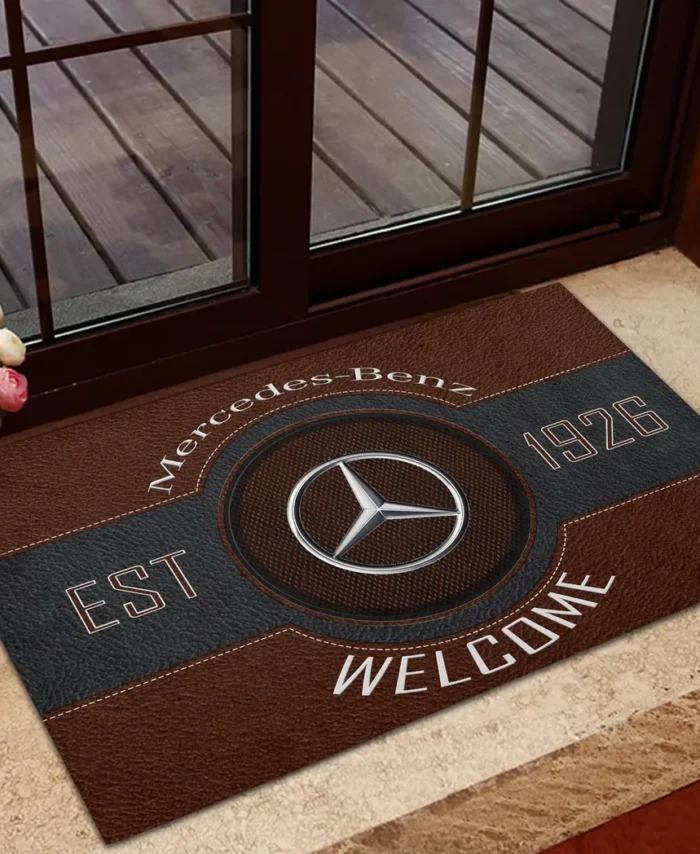 Luxury Car Doormat, Automotive Logo Style Floor Mat CAR169 - Brown