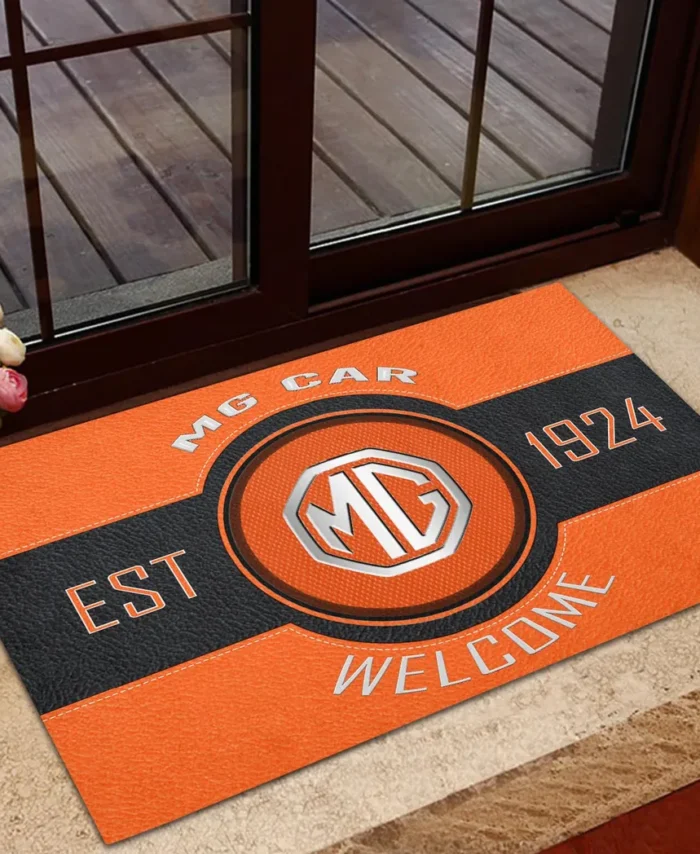 Timeless Convertible Doormat, Durable Auto-Inspired Rug for Garage or Home Entry CAR169 - Orange