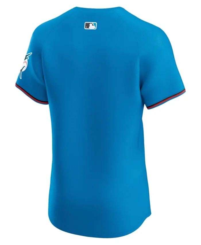 Miami Marlins Alternate Vapor Premier Elite Patch Jersey - Blue