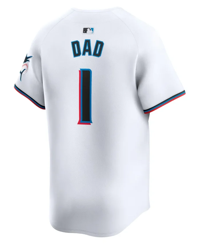 Miami Marlins Dad Home Limited Jersey - White