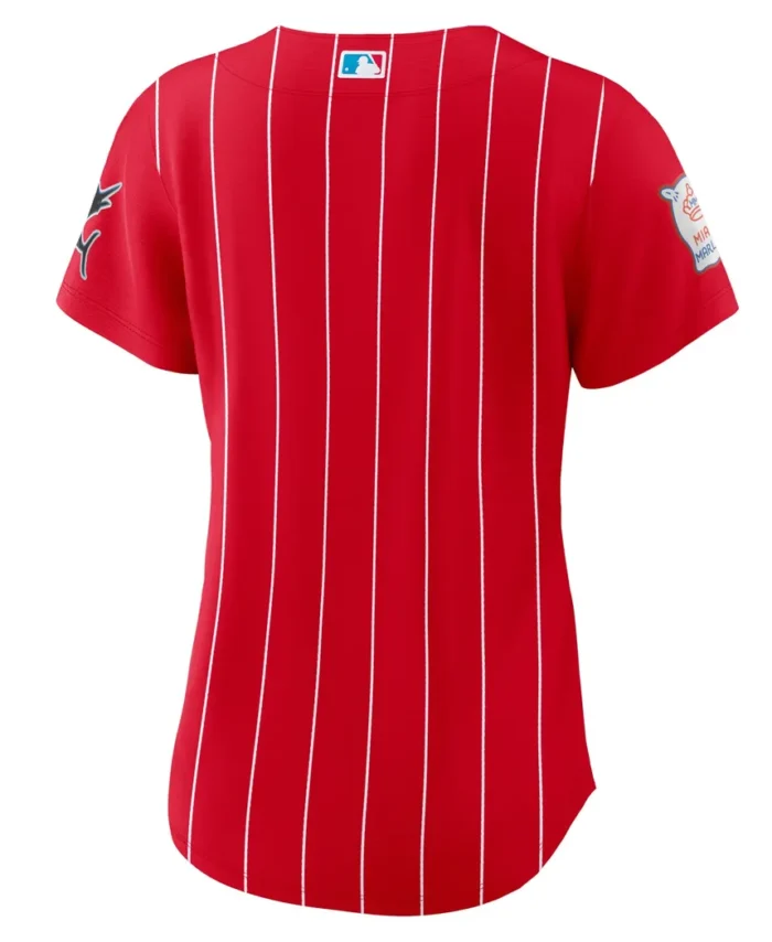 Miami Marlins Women City Connect Replica Jersey - Red