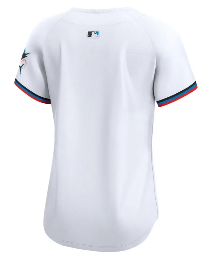 Miami Marlins Women Home Limited Jersey - White