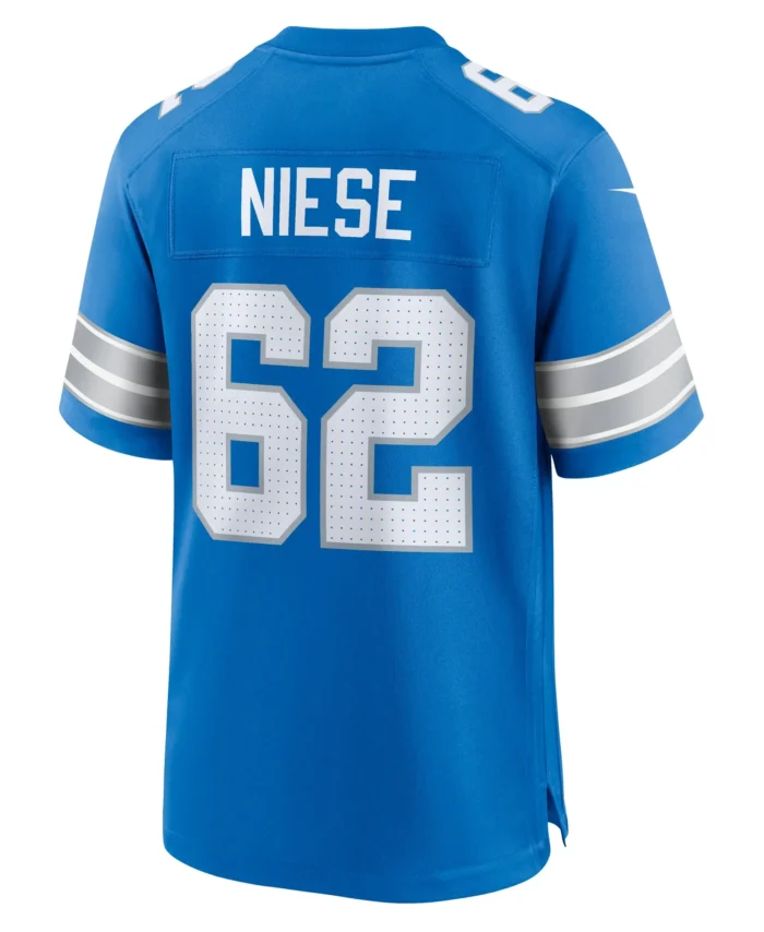 Michael Niese Detroit Lions Team Game Jersey -  Blue