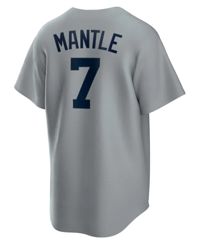 Mickey Mantle New York Yankees Road Cooperstown Collection Player Jersey- Gray