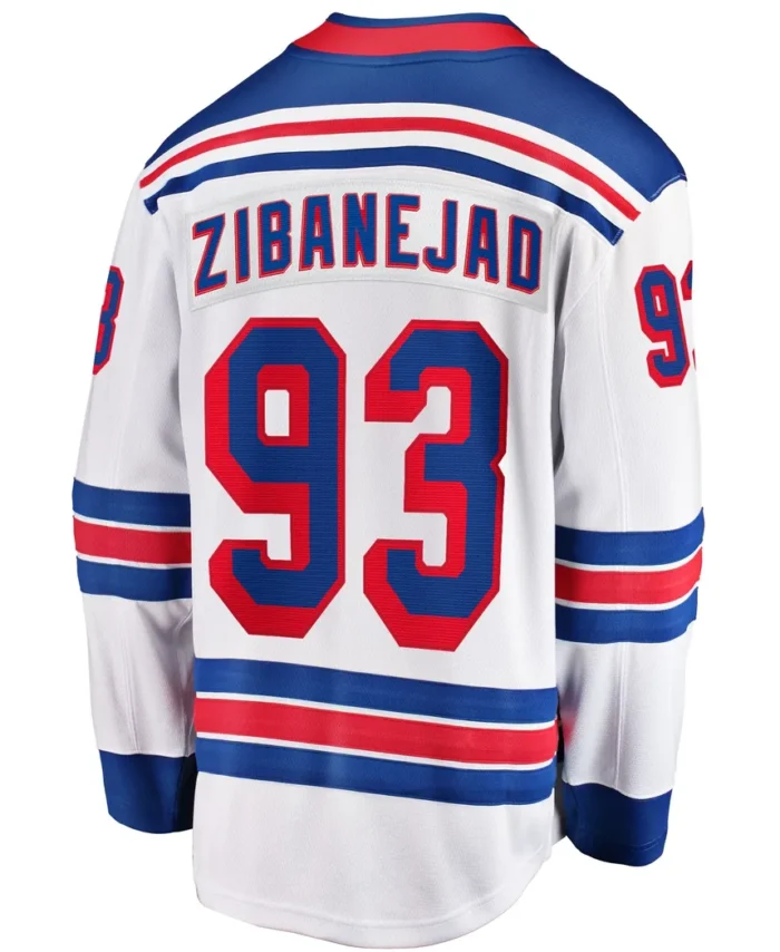 Mika Zibanejad New York Rangers Fanatics Away Premier Breakaway Player Jersey - White