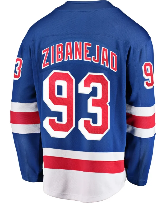 Mika Zibanejad New York Rangers Fanatics Home Breakaway Player Jersey - Blue