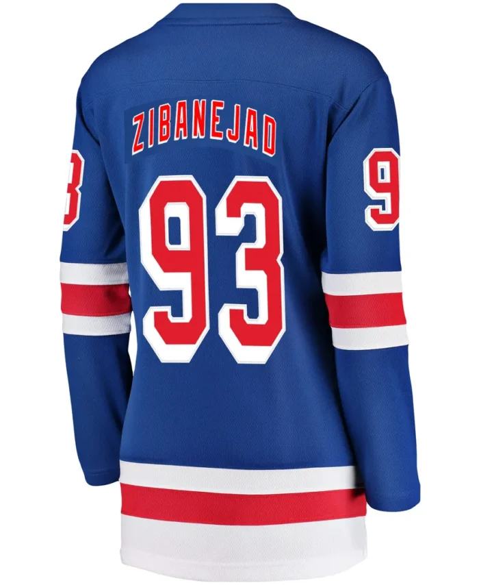Mika Zibanejad New York Rangers Fanatics Women Breakaway Player Jersey - Blue