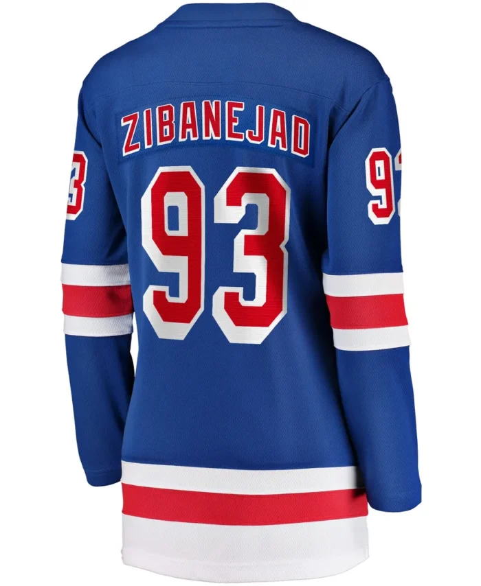 Mika Zibanejad New York Rangers Fanatics Women Home Premier Breakaway Player Jersey - Blue