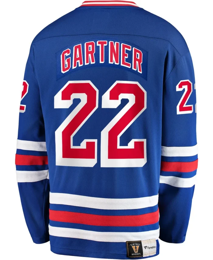 Mike Gartner New York Rangers Fanatics Premier Breakaway Retired Player Jersey - Blue