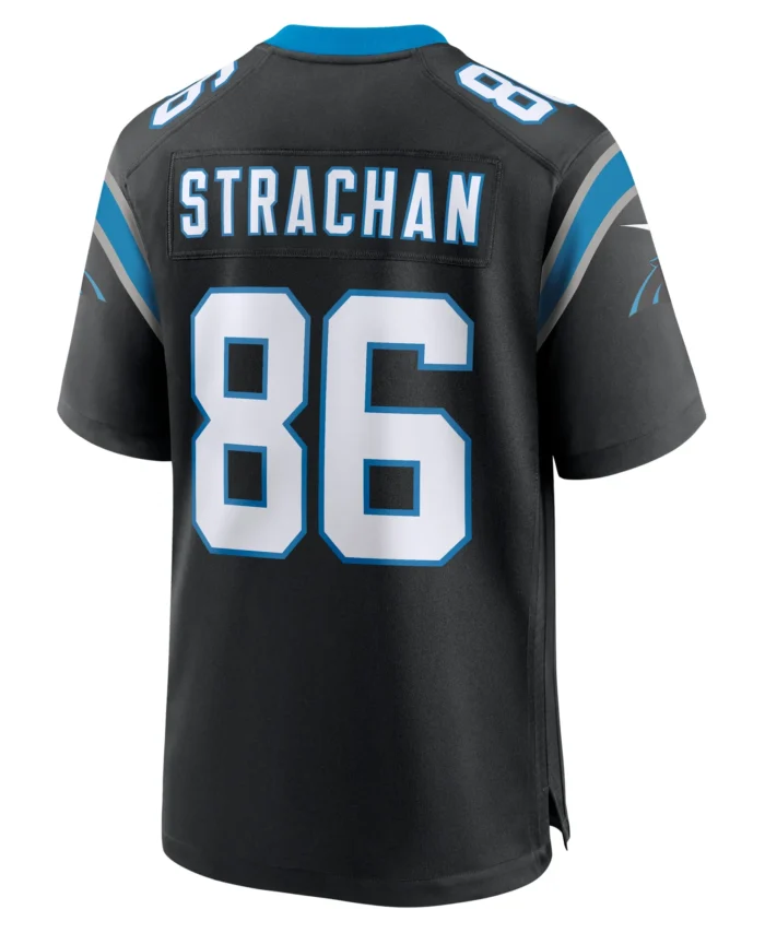 Mike Strachan Carolina Panthers  Game Jersey -  Black