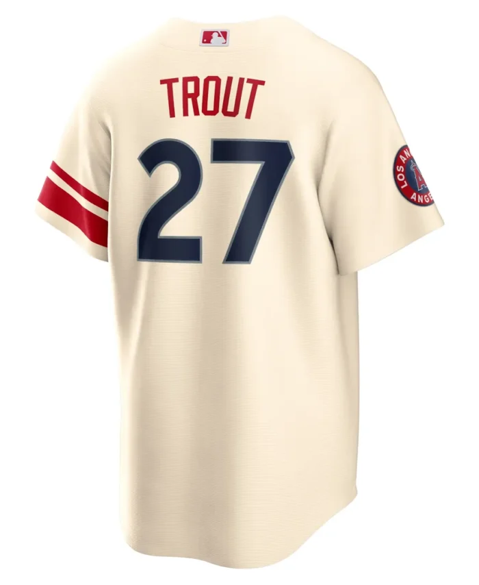 Mike Trout Los Angeles Angels City Connect Replica Player Jersey - Cream