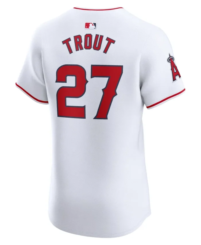Mike Trout Los Angeles Angels Home Elite Player Jersey - White