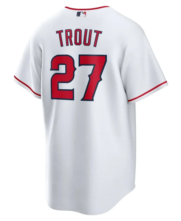 Mike Trout Los Angeles Angels Home Replica Player Name Jersey - White