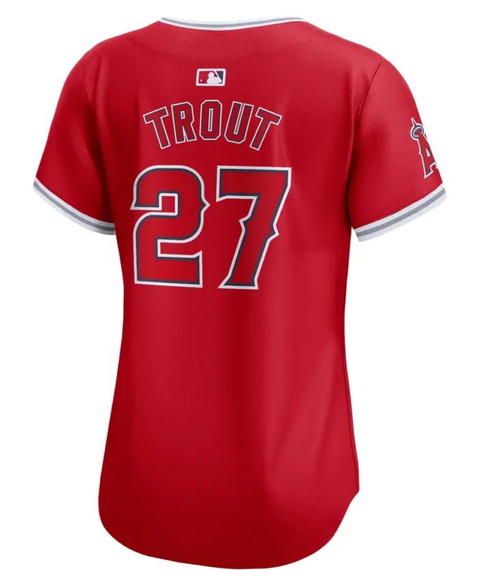 Mike Trout Los Angeles Angels Women Alternate Limited Player Jersey- Red
