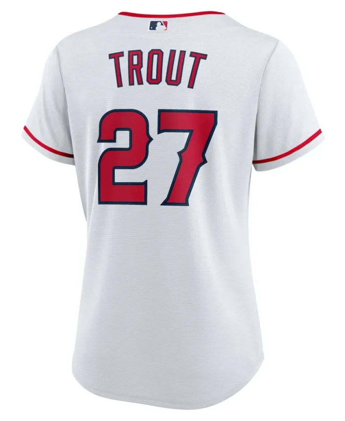 Mike Trout Los Angeles Angels Women Home Replica Player Jersey - White