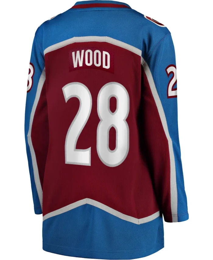 Miles Wood Colorado Avalanche Fanatics Women Home Breakaway Player Jersey - Maroon