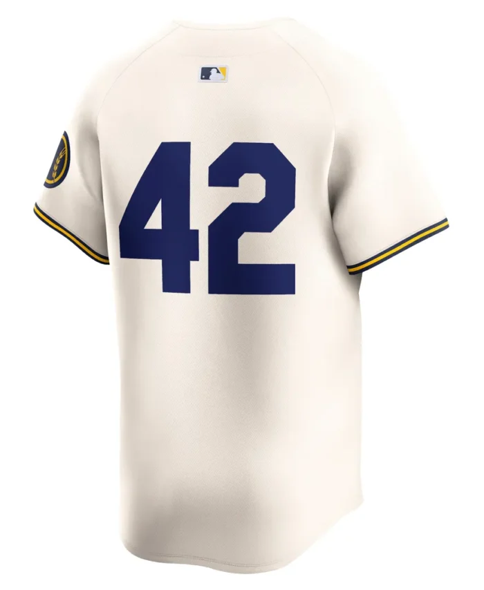 Milwaukee Brewers 2024 Jackie Robinson Day Home Limited Jersey-Cream