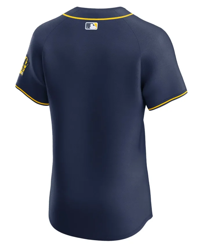 Milwaukee Brewers Alternate Vapor Premier Elite Patch Jersey - Navy