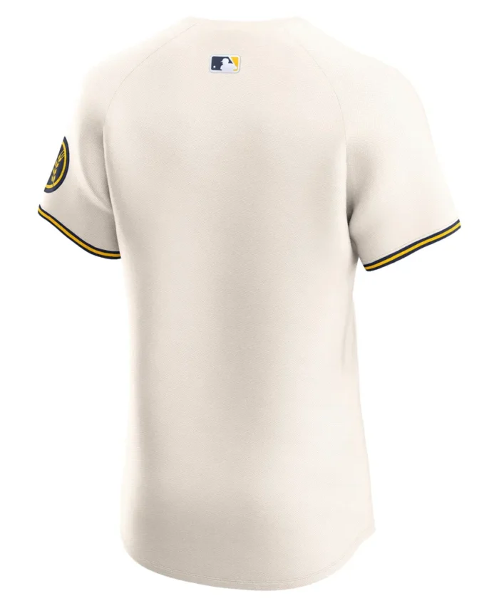 Milwaukee Brewers Home Elite Jersey - Cream