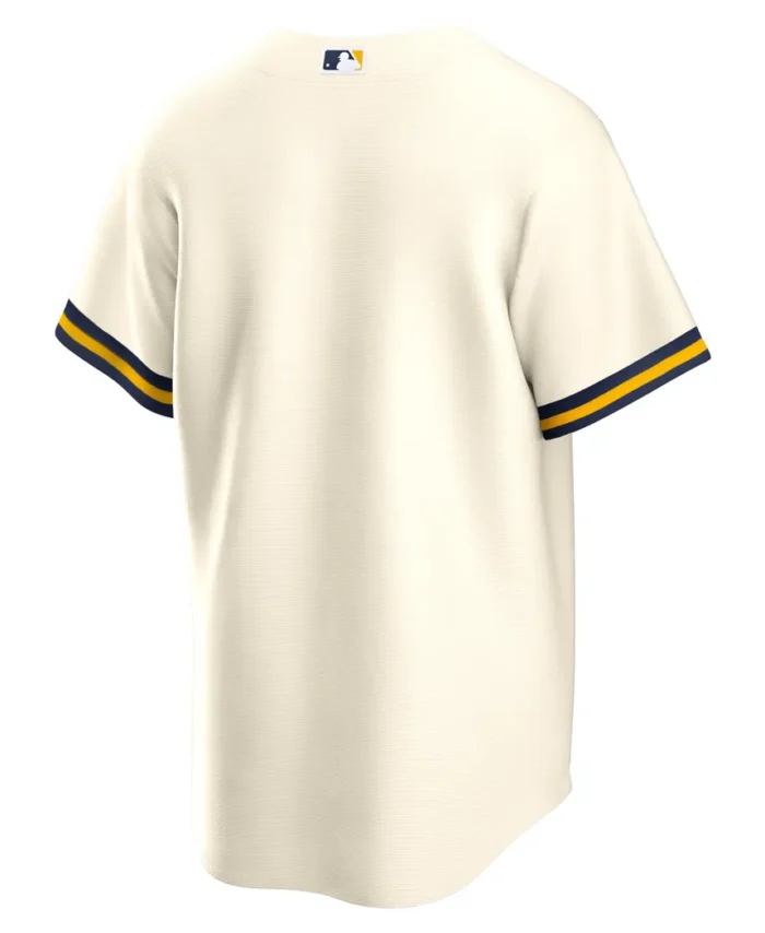 Milwaukee Brewers Home Replica Team Jersey - Cream