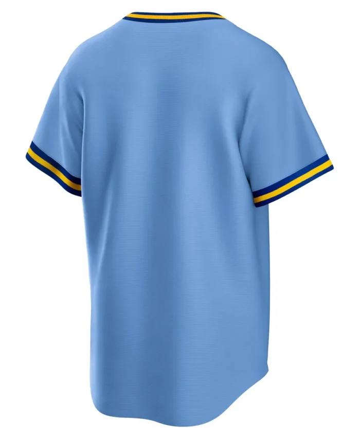 Milwaukee Brewers Road Cooperstown Collection Team Jersey - Powder Blue