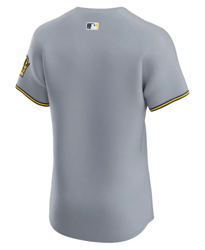 Milwaukee Brewers Road Vapor Premier Elite Patch Jersey - Gray