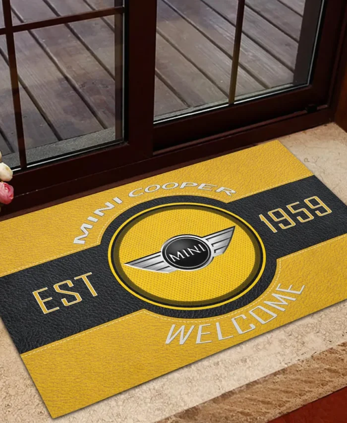 Small Crossover Doormat, Automotive Logo Style Floor Mat CAR169 - Yellow