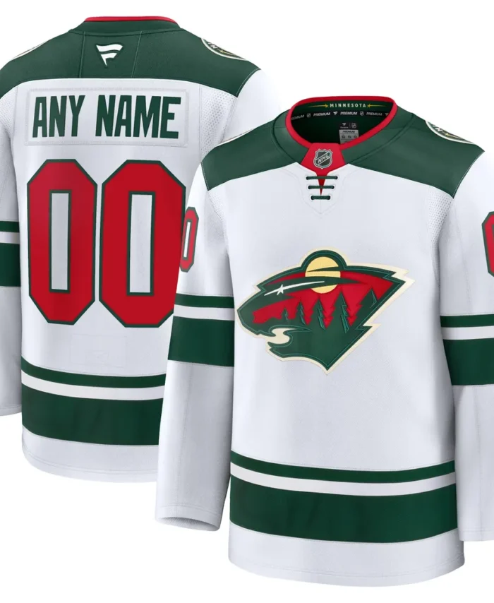 Minnesota Wild Fanatics Away Premium Custom Jersey - White