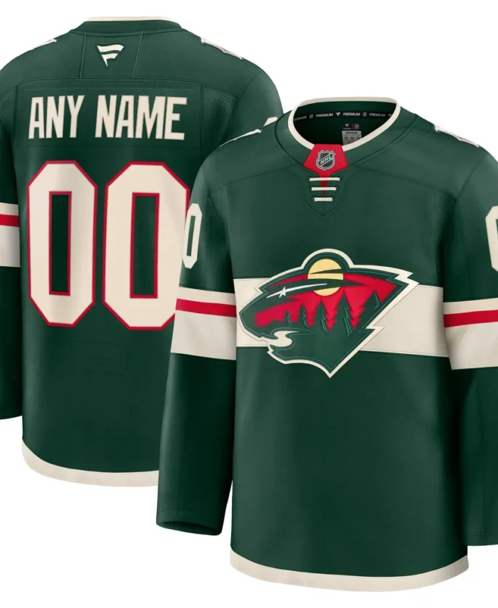 Minnesota Wild Fanatics Home Premium Custom Jersey - Green