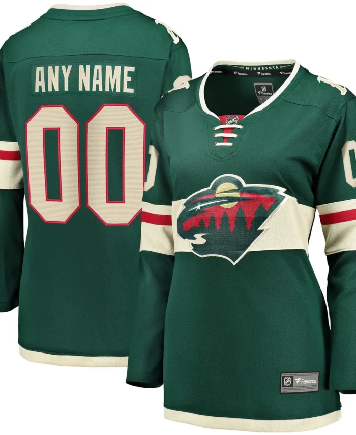 Minnesota Wild Fanatics Women Home Breakaway Custom Jersey - Green