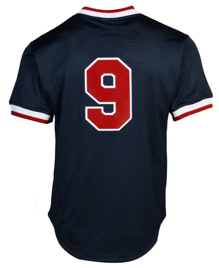 Mitchell Ness Ted Williams Boston Red Sox 1990 Authentic Cooperstown Collection Batting Practice Jersey - Navy Blue