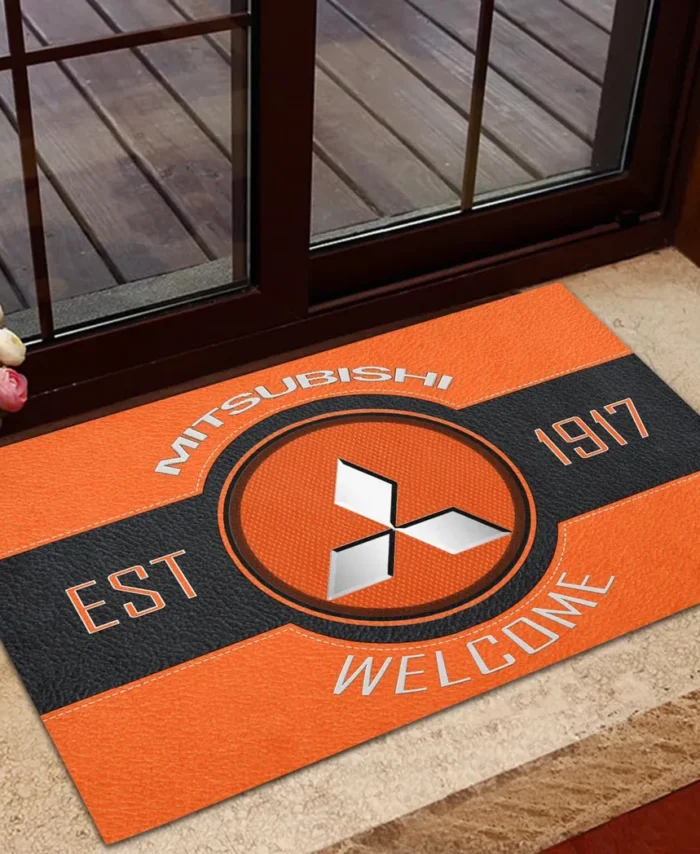 Sport Utility Vehicle Doormat, Automotive Logo Style Floor Mat CAR169 - Orange